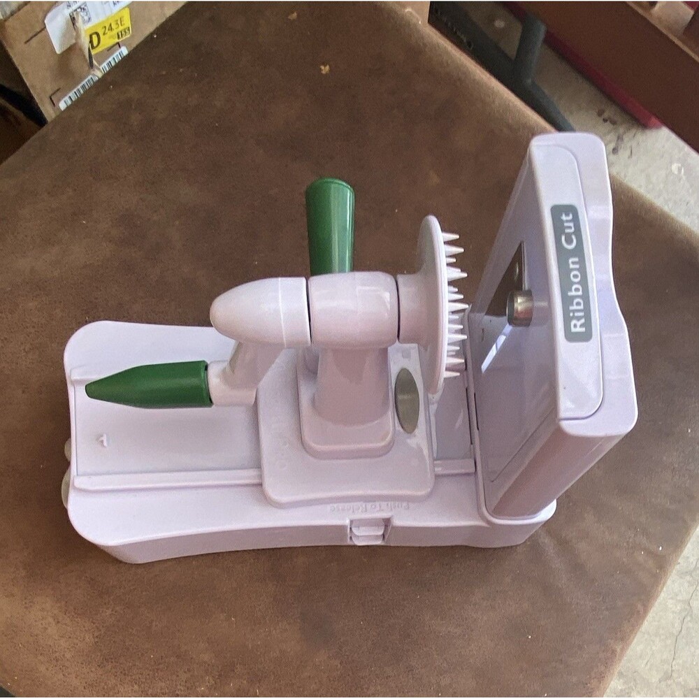 Vegetable Spiralizer Slicer Manual Countertop w/ Ribbon, Thin & Thick Blades W/G